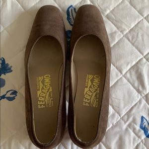 Ferragamo suede brown shoes. Very good condition.